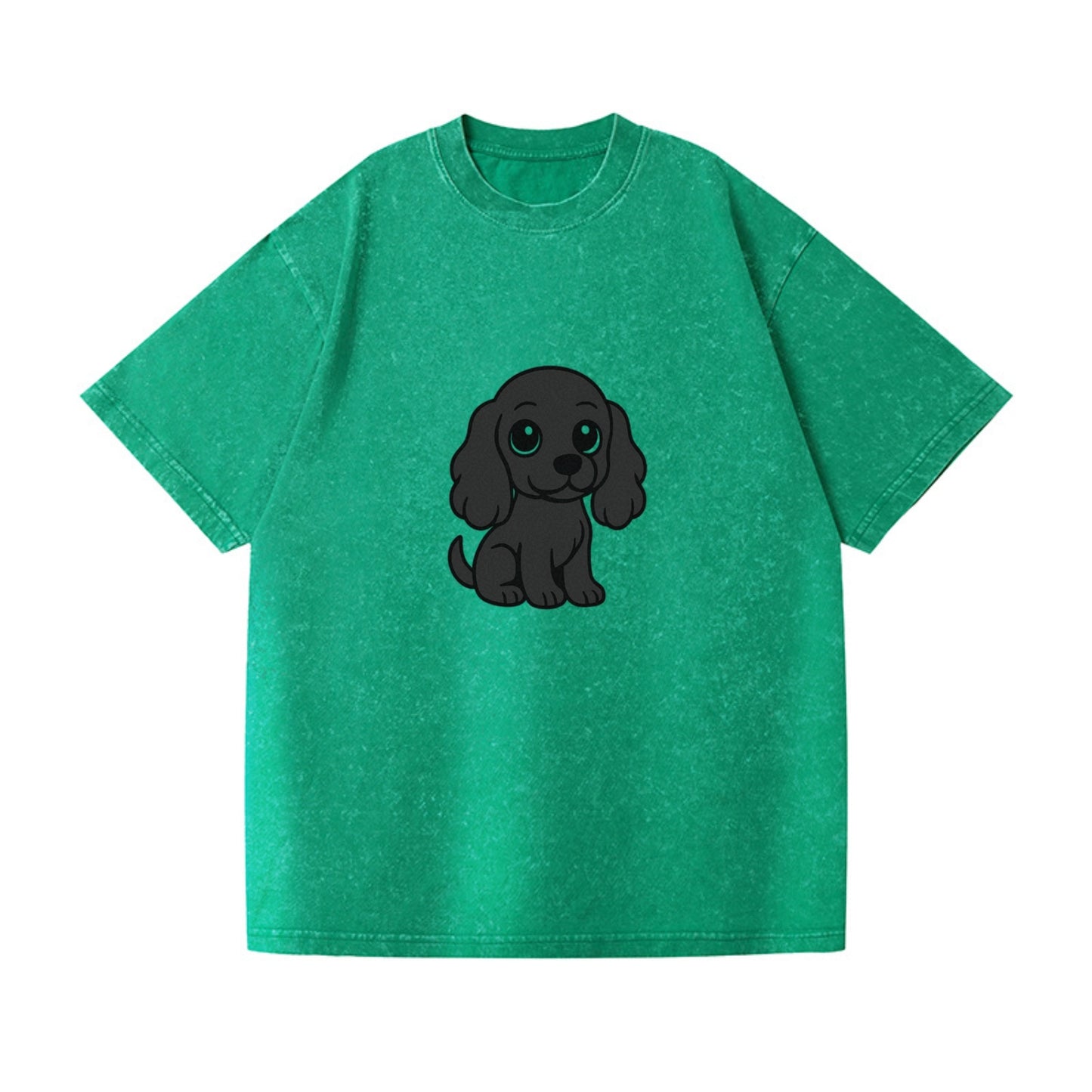 cocker spaniel black sitting pose with long ears portrait design Hat