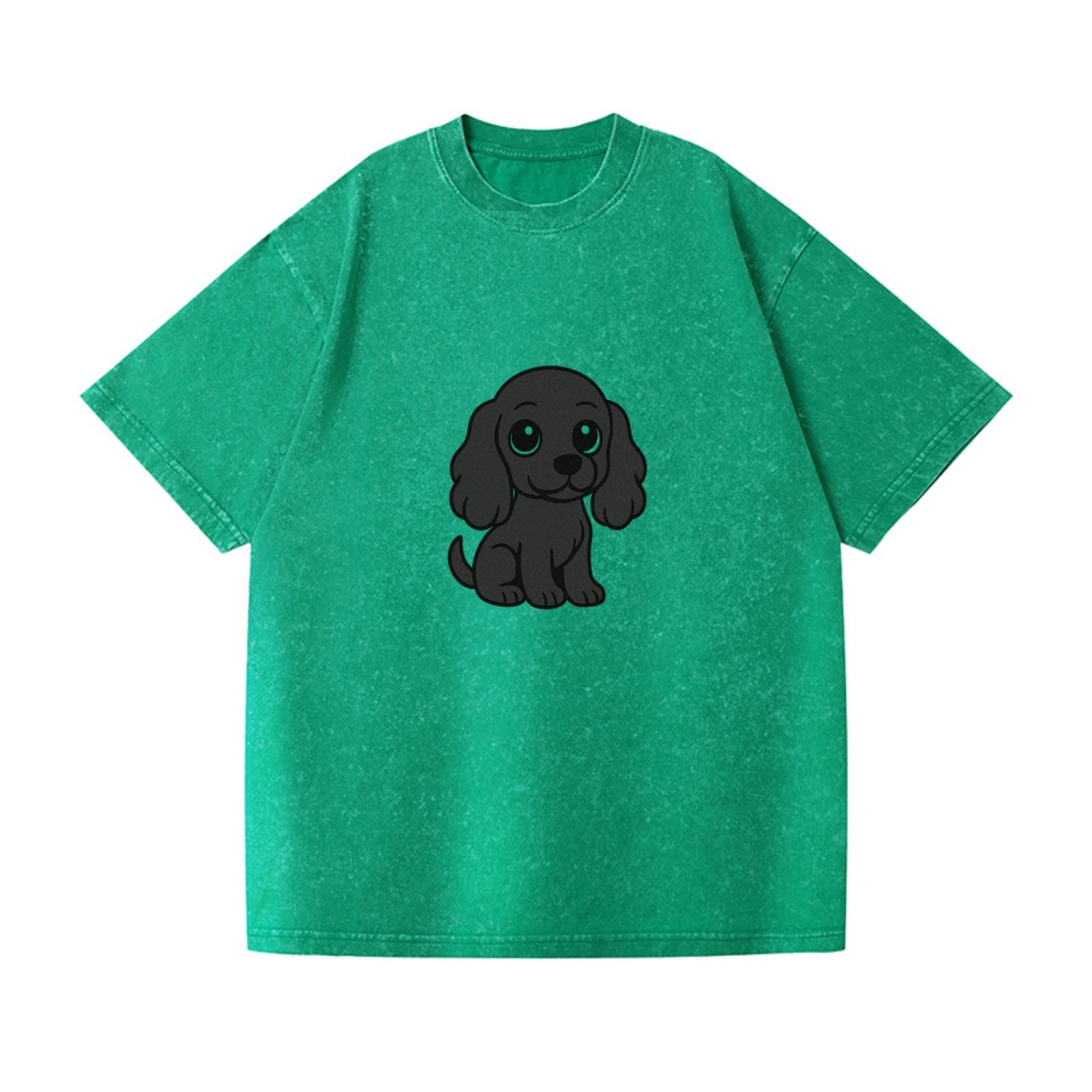 cocker spaniel black sitting pose with long ears portrait design Hat