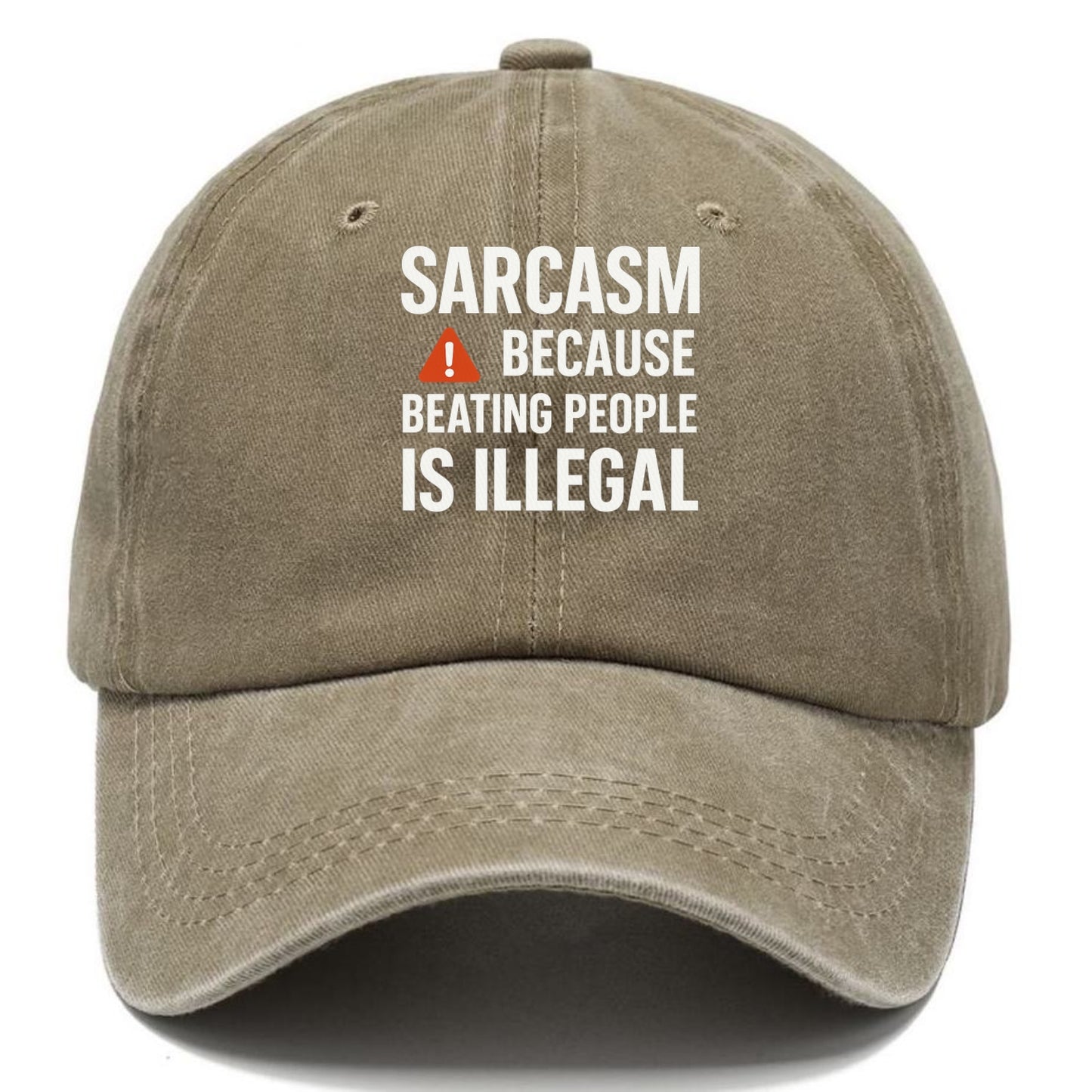 sarcasm because beating people Hat