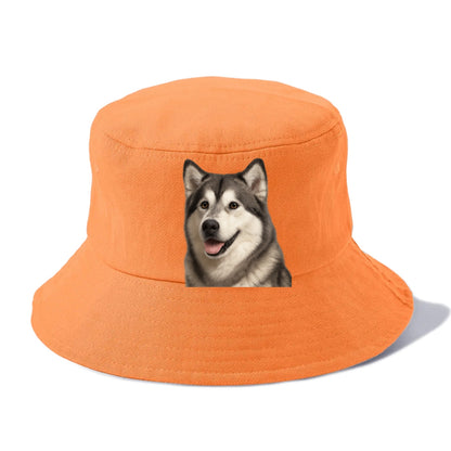 alaskan malamute portrait design Hat
