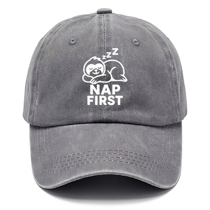 nap first sloth Hat