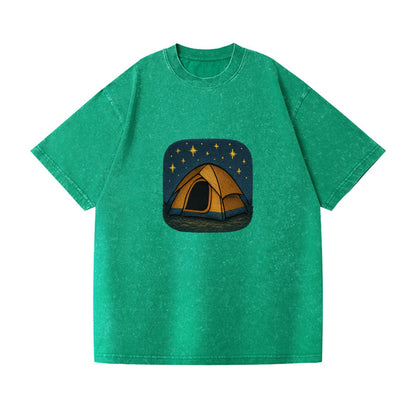 starlit tent under night sky Hat