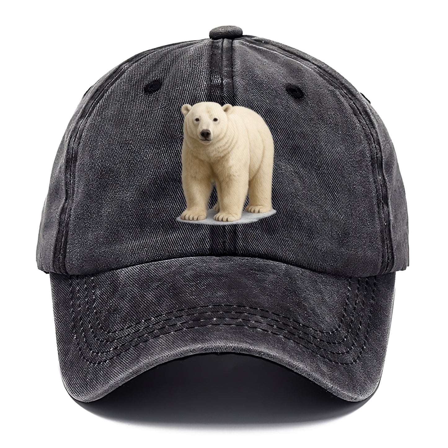 majestic polar bear front portrait Hat
