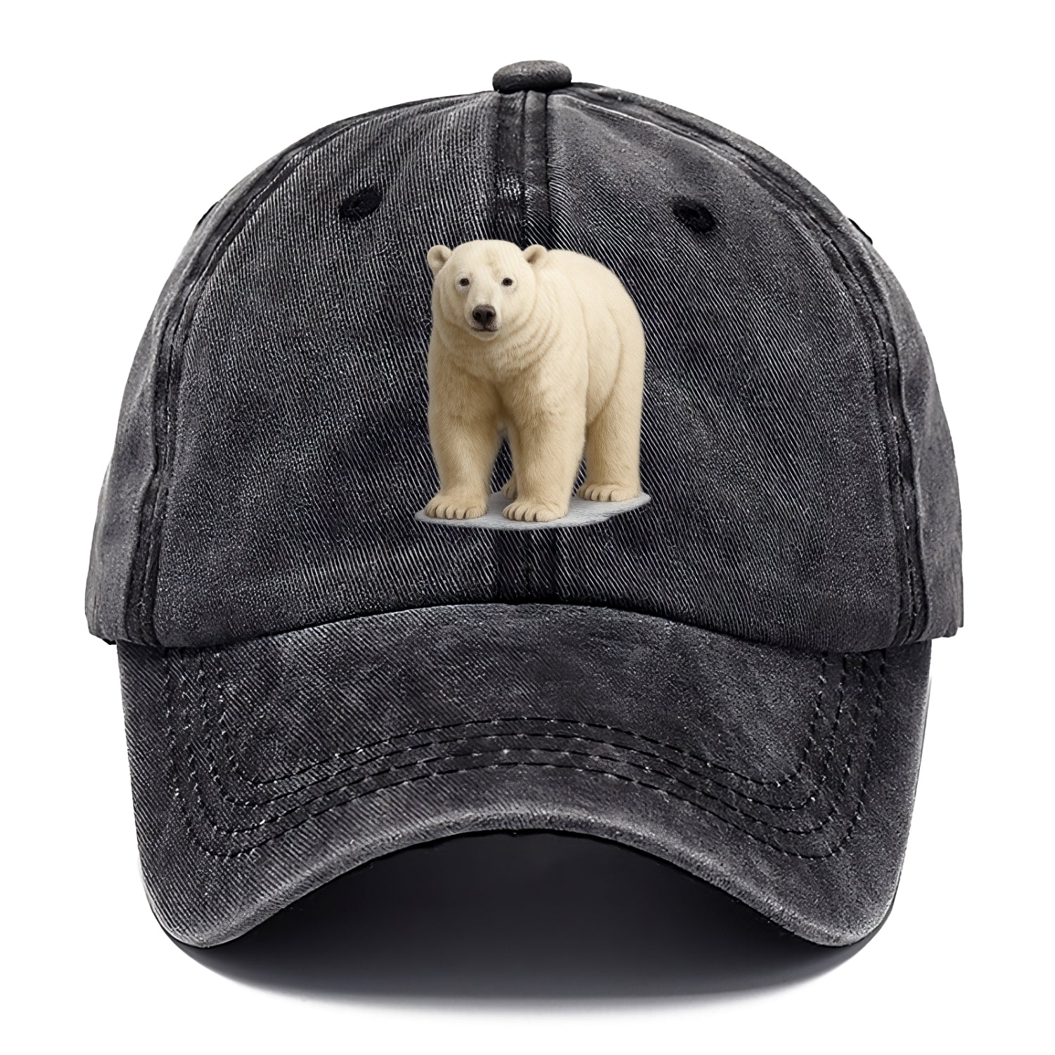 majestic polar bear front portrait Hat