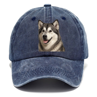 alaskan malamute portrait design Hat