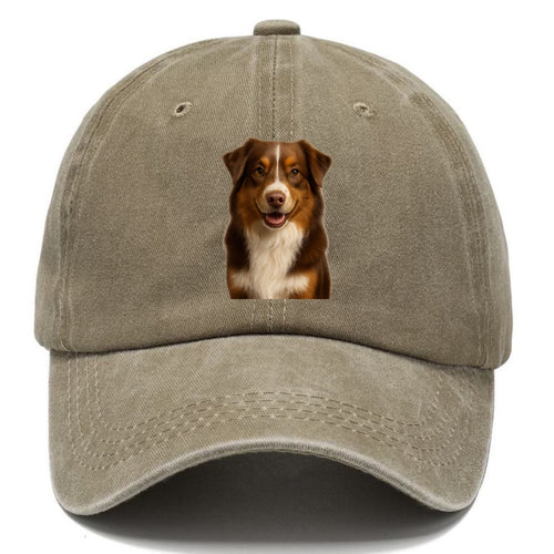 Red Tri Australian Shepherd Portrait Design Classic Cap