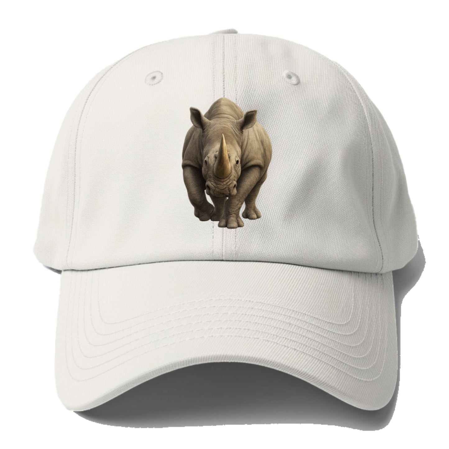 majestic rhino frontal portrait Hat