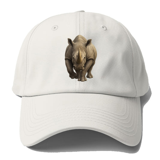 majestic rhino frontal portrait Hat