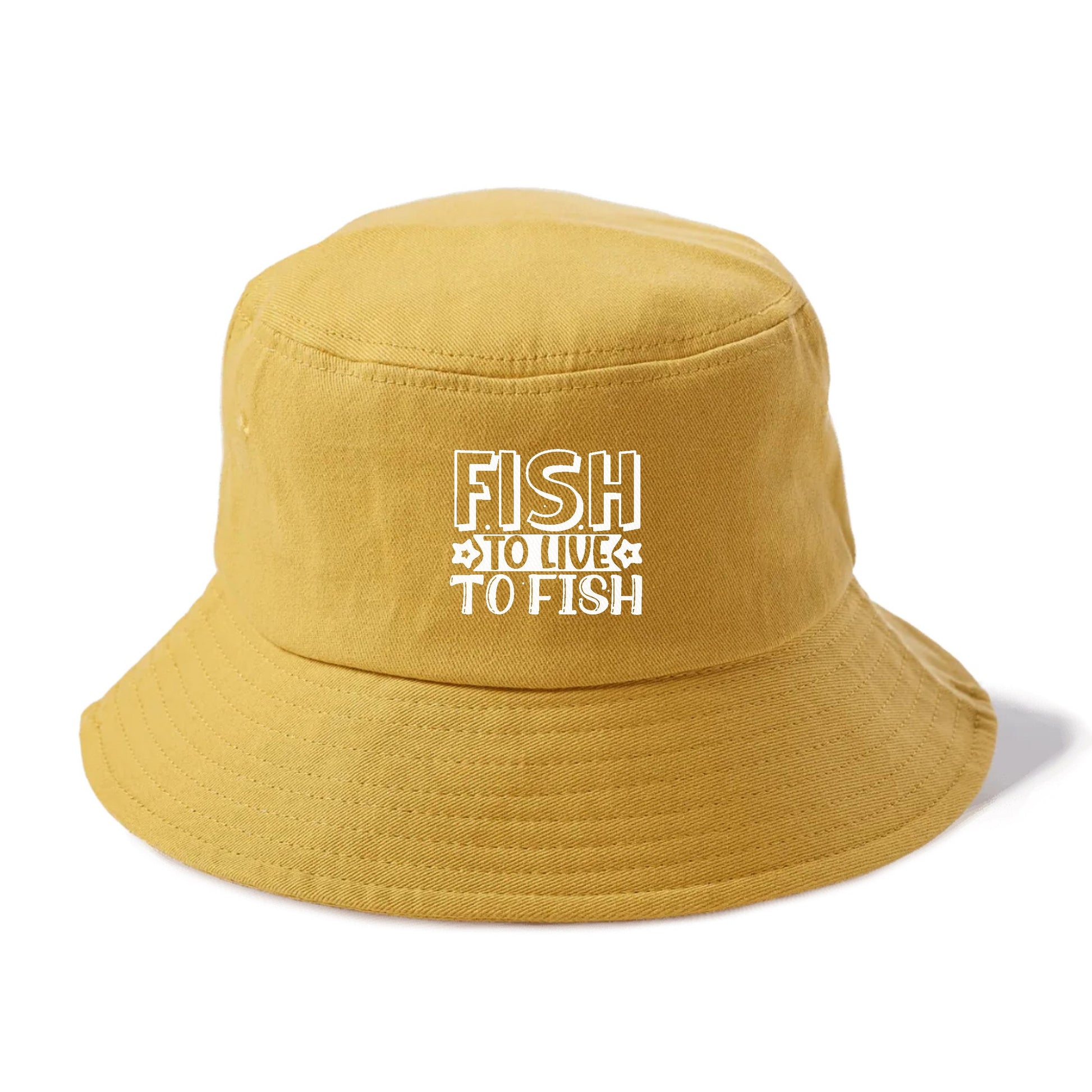 Fish to Live to Fish Bucket Hat Red