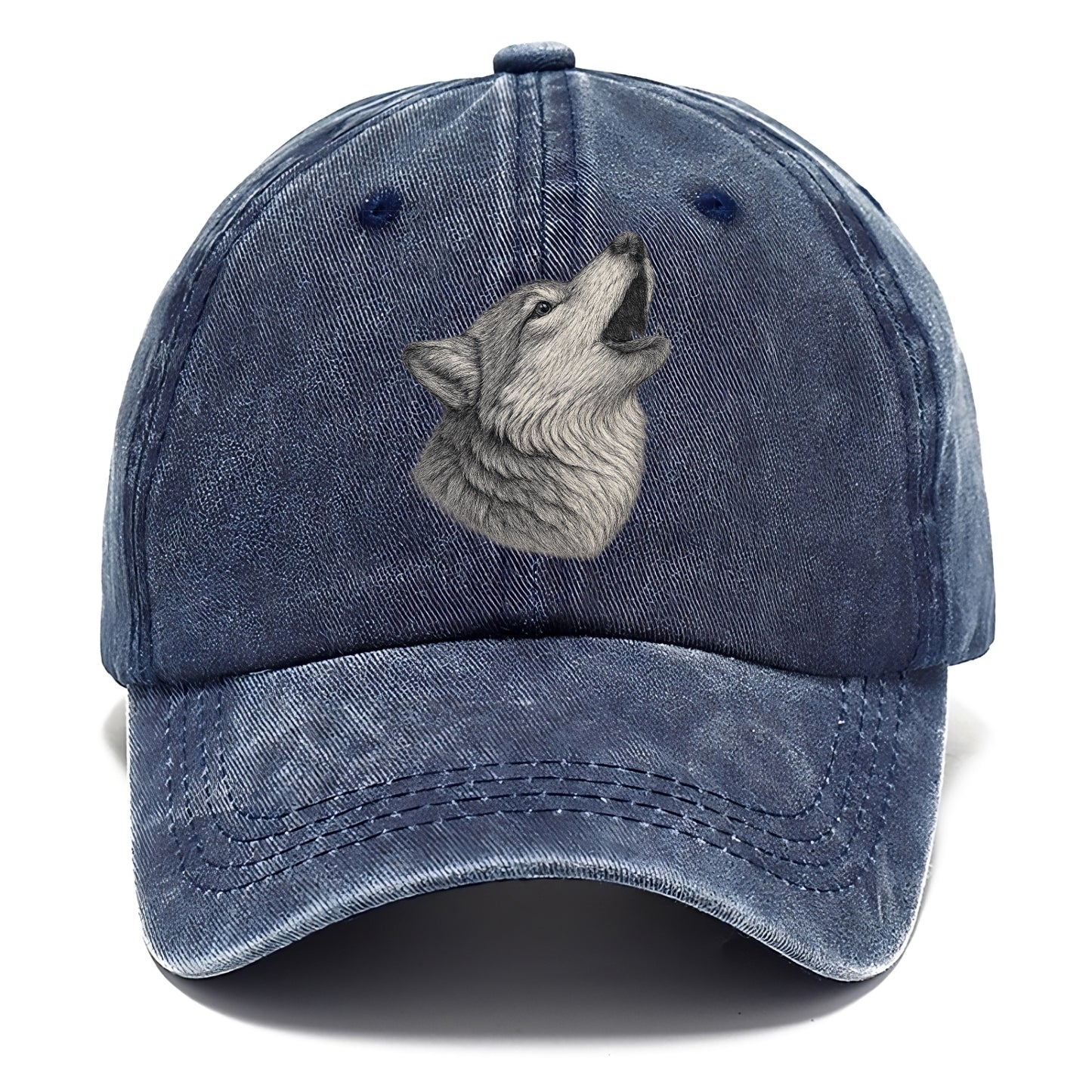 wolf howling portrait Hat