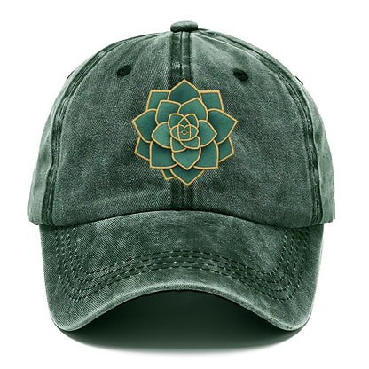 geometric flower embroidery Hat