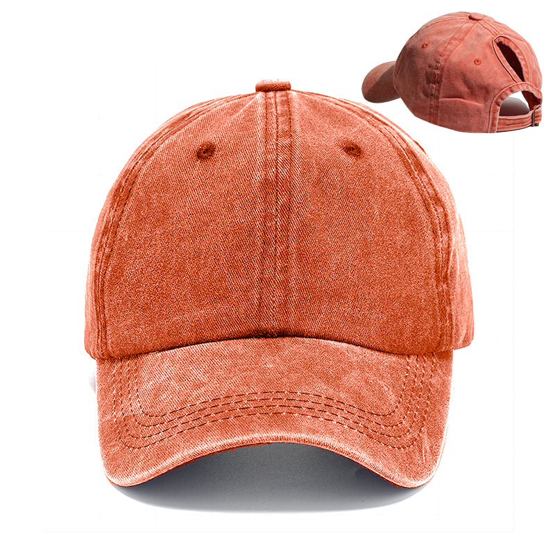 Pandaize Ponytail Baseball Cap European And American Trendy Curved Brim Baseball Cap Outdoor Sports Sun Hat For Women In Spring And Summer