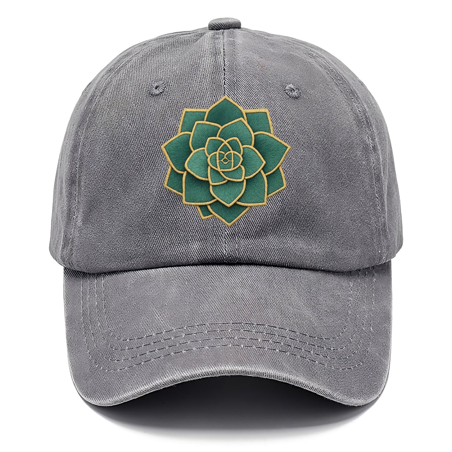geometric flower embroidery Hat