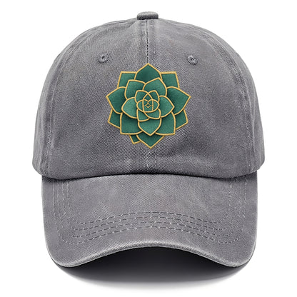 geometric flower embroidery Hat