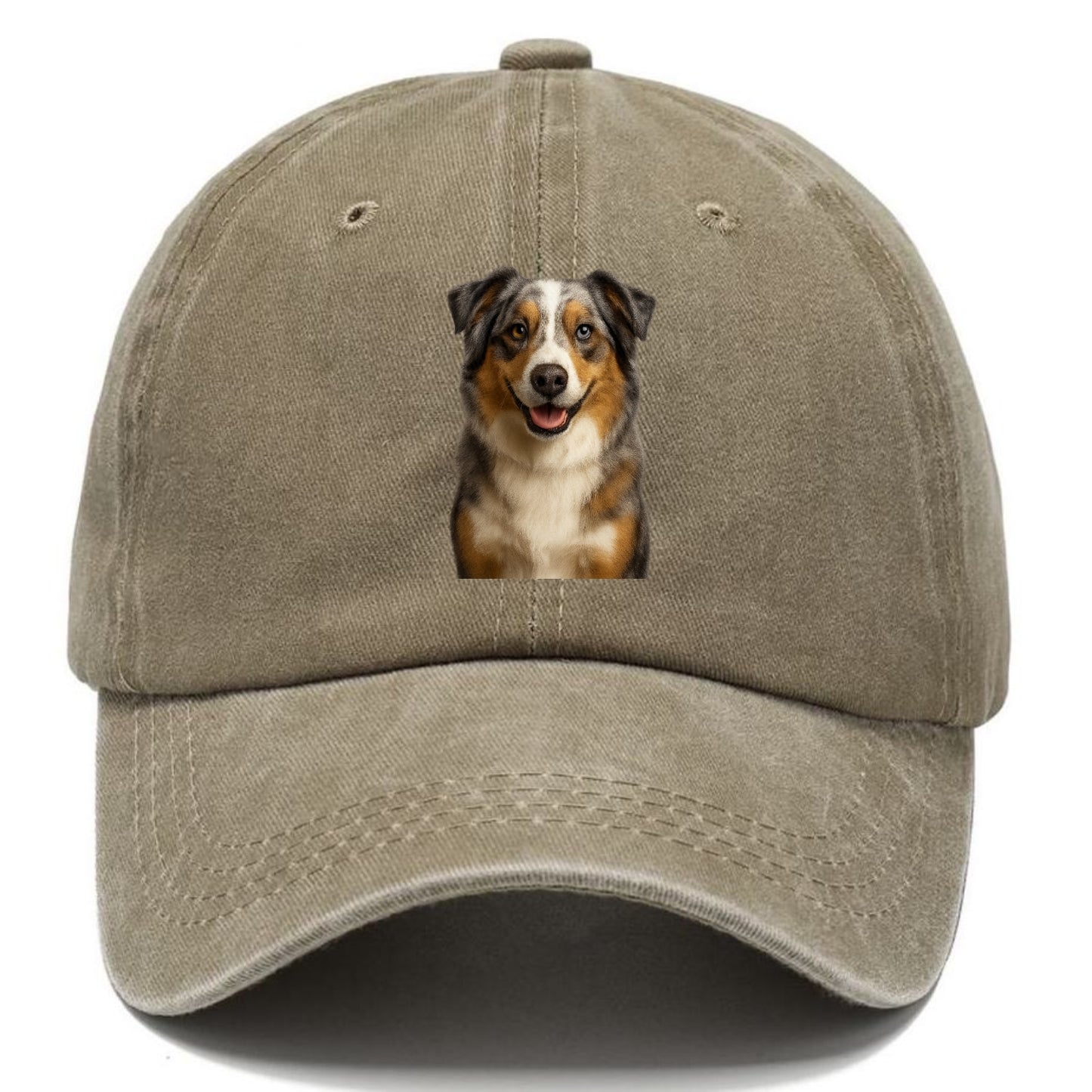 blue merle australian shepherd portrait design Hat
