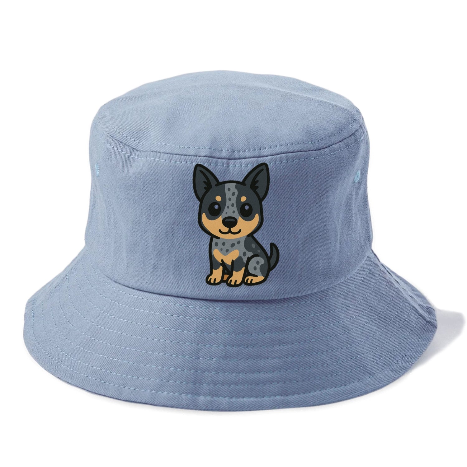 australian cattle dog blue heeler sitting pose portrait design Hat