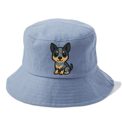 australian cattle dog blue heeler sitting pose portrait design Hat