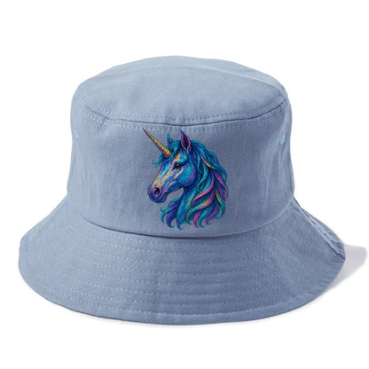 rainbow unicorn head artistic illustration Hat