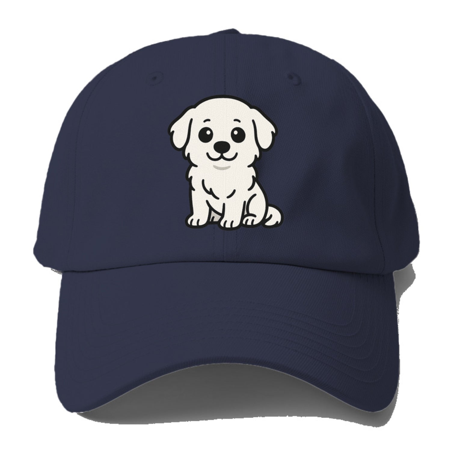 Great Pyrenees White Fluffy Sitting Pose Portrait Design Hat