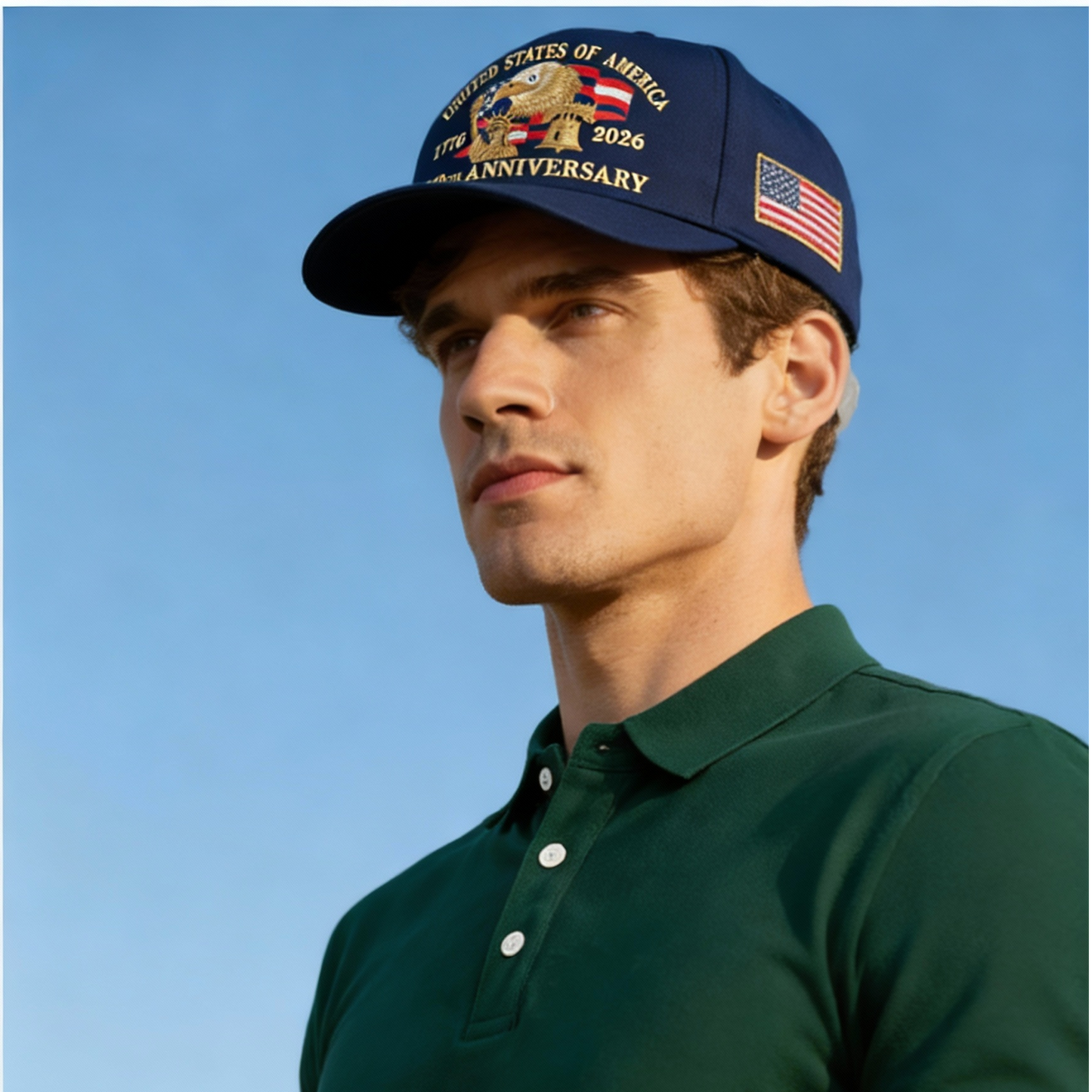USA 250th Anniversary Embroidered Baseball Cap