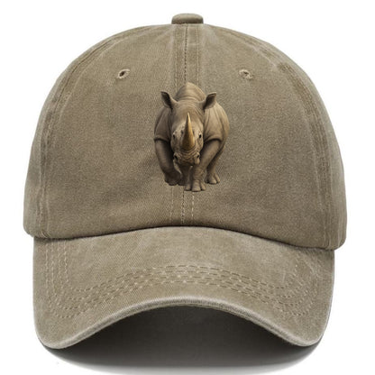majestic rhino frontal portrait Hat