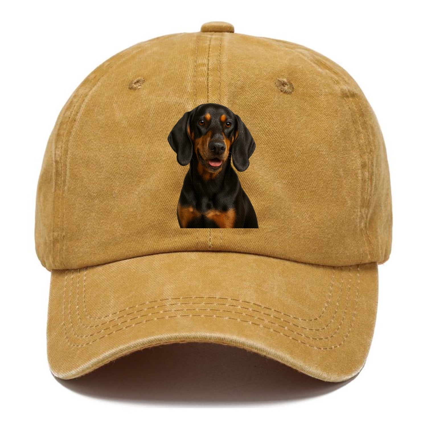 black tan coonhound portrait design Hat