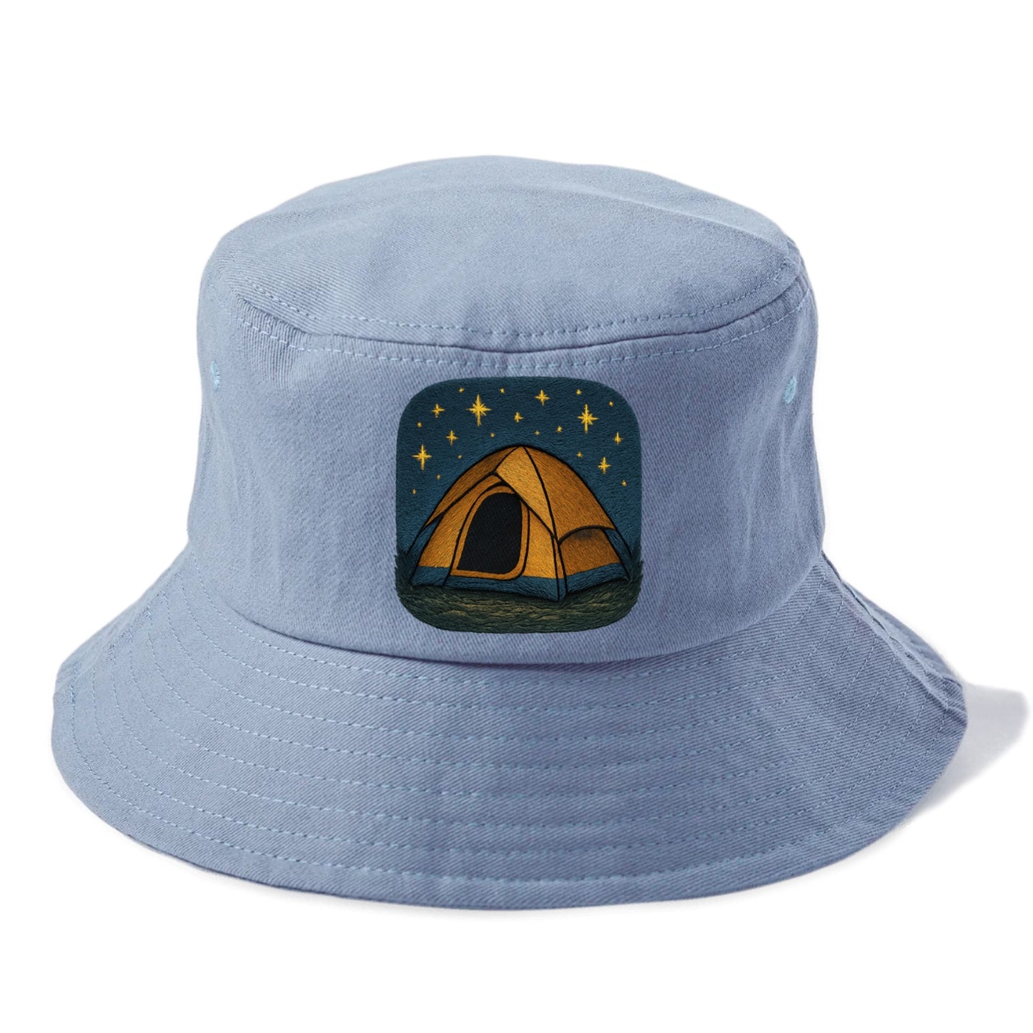 starlit tent under night sky Hat