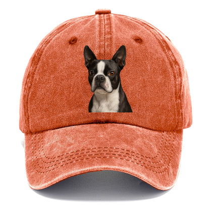 boston terrier portrait design Hat