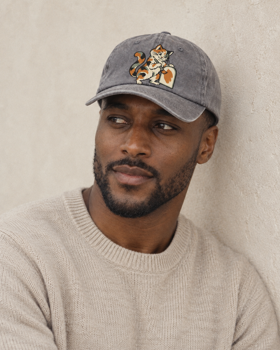 Model wearing the cap