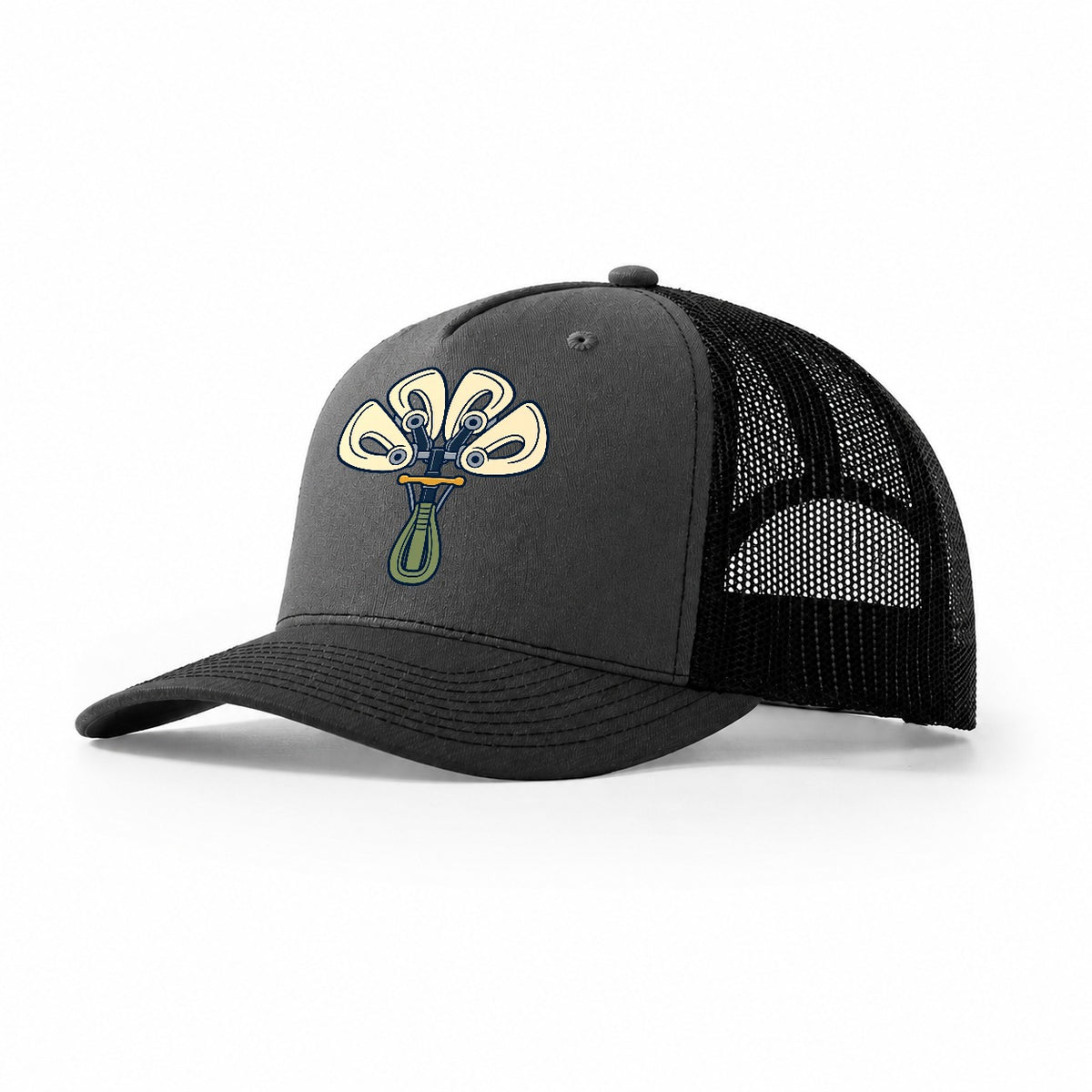 Cam Lobe Study Rock Climbing Trucker Hat – Dark Grey Black