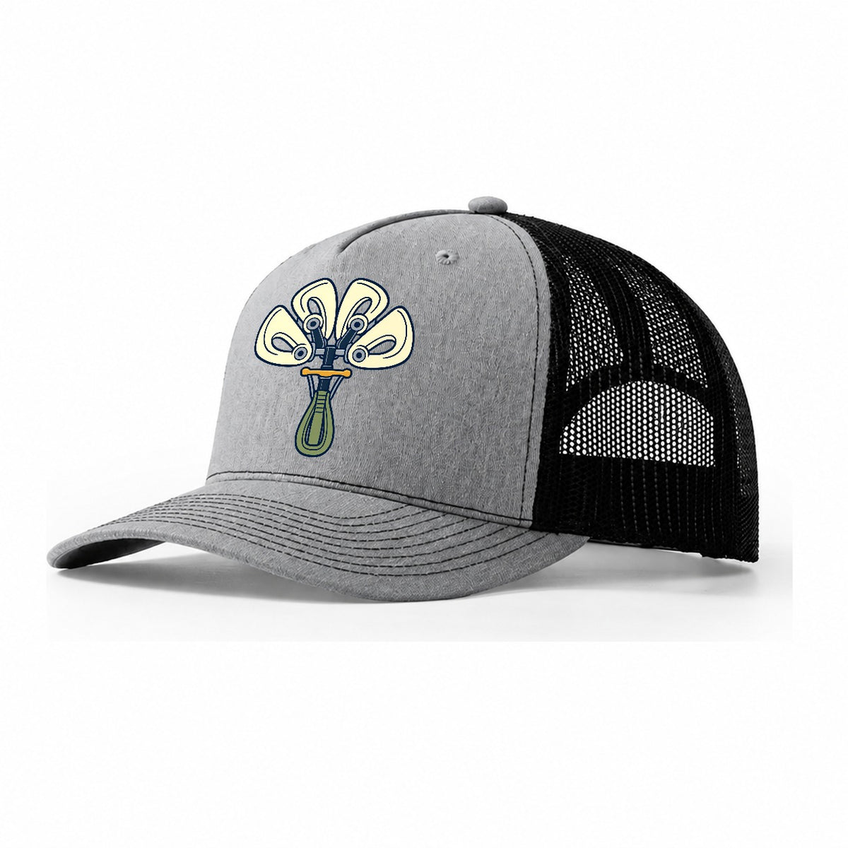 Cam Lobe Study Rock Climbing Trucker Hat – Sport Grey Black
