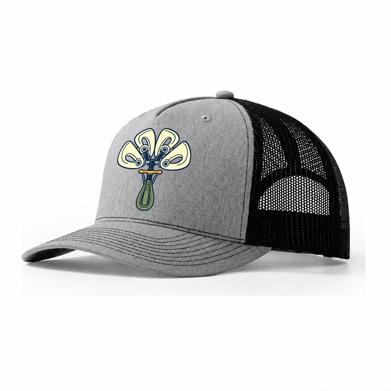 Cam Lobe Study Rock Climbing Trucker Hat – Sport Grey Black