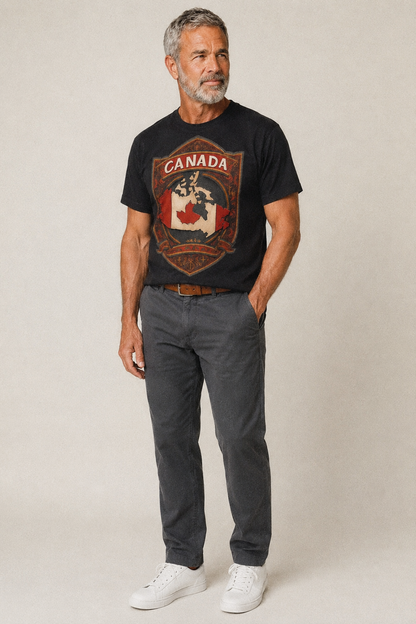 Canada Map Classic T-shirt – studio model photo