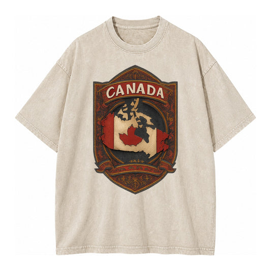 Canada Map Vintage T-shirt – Off White