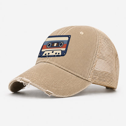 Cassette Tape Tiny Solo Marks Washed Trucker Hat – Khaki