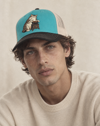 Model wearing the cap