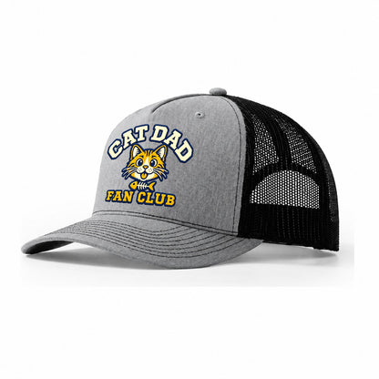 Cat Dad Fan Club Trucker Hat – Sport Grey Black