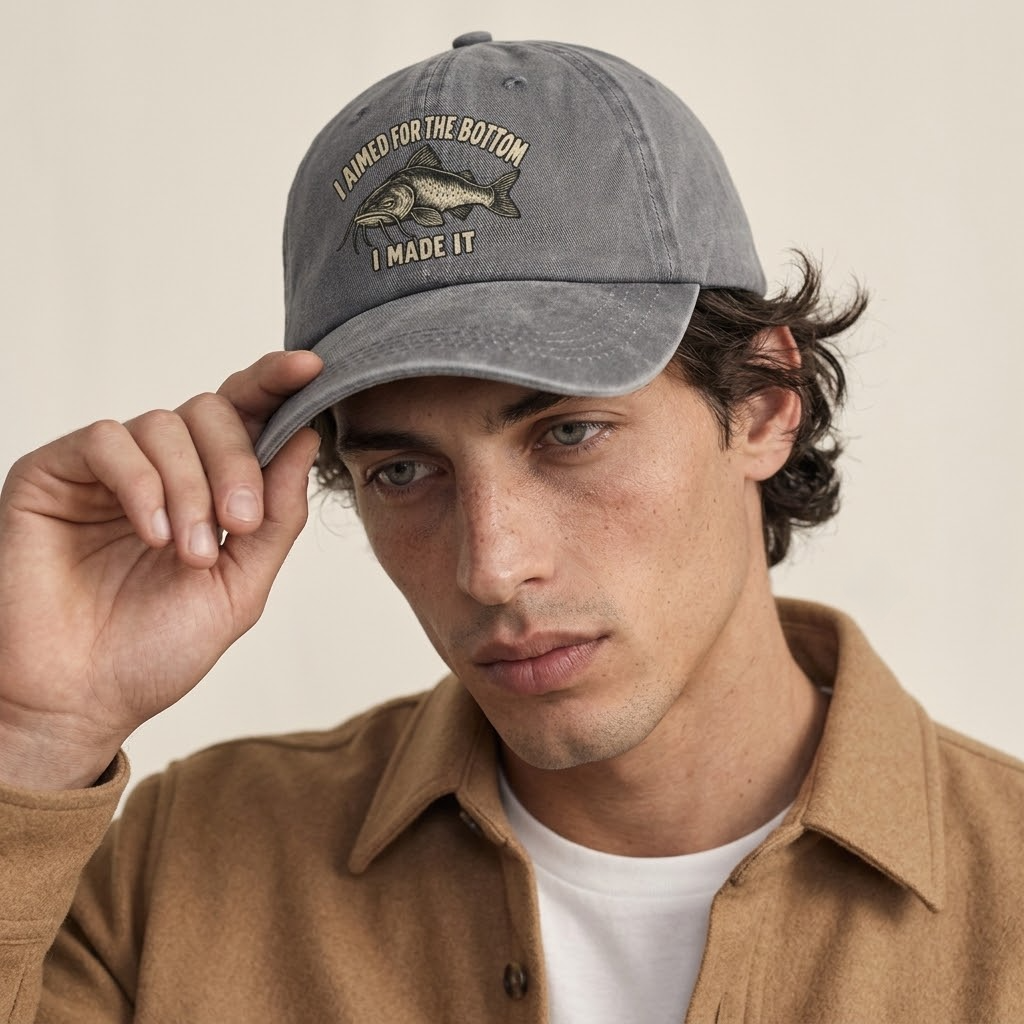 Model wearing the cap