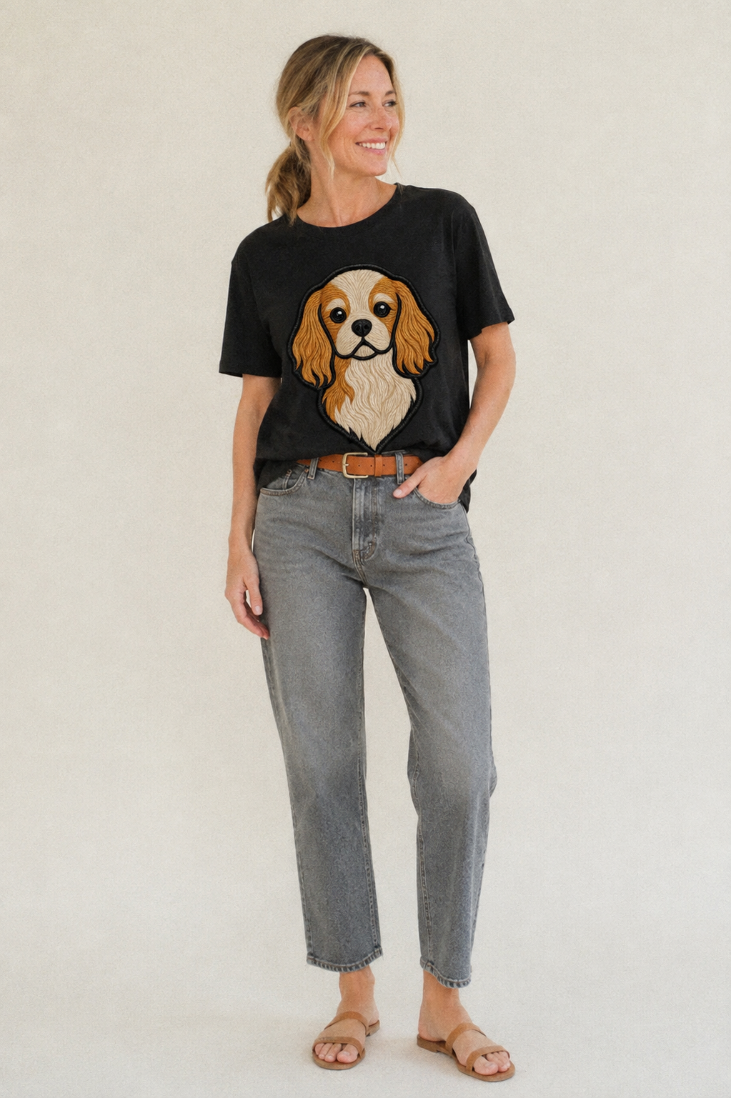 Cavalier King Charles Spaniel - Modern g - Classic T-shirt – studio model photo