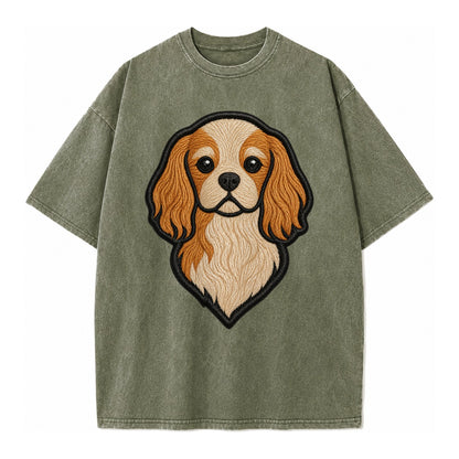 Cavalier King Charles Spaniel - Modern g - Vintage T-shirt – Army Green