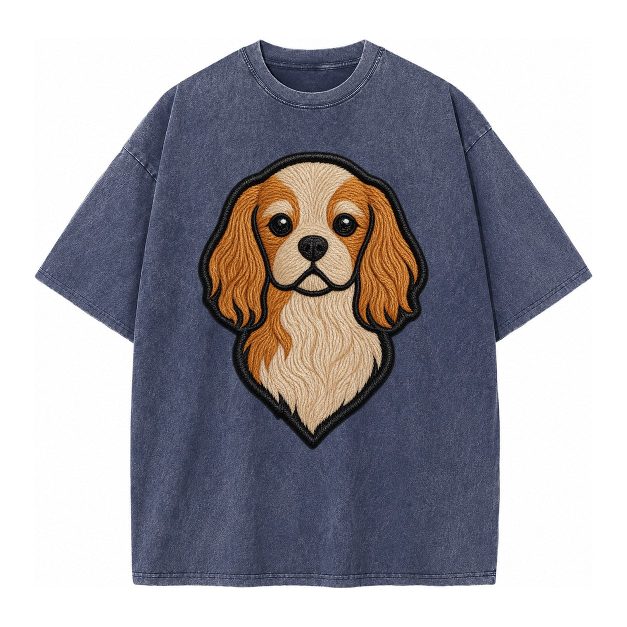 Cavalier King Charles Spaniel - Modern g - Vintage T-shirt – Blue