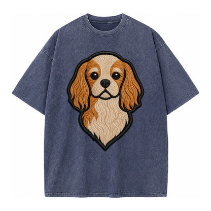 Cavalier King Charles Spaniel - Modern g - Vintage T-shirt – Blue