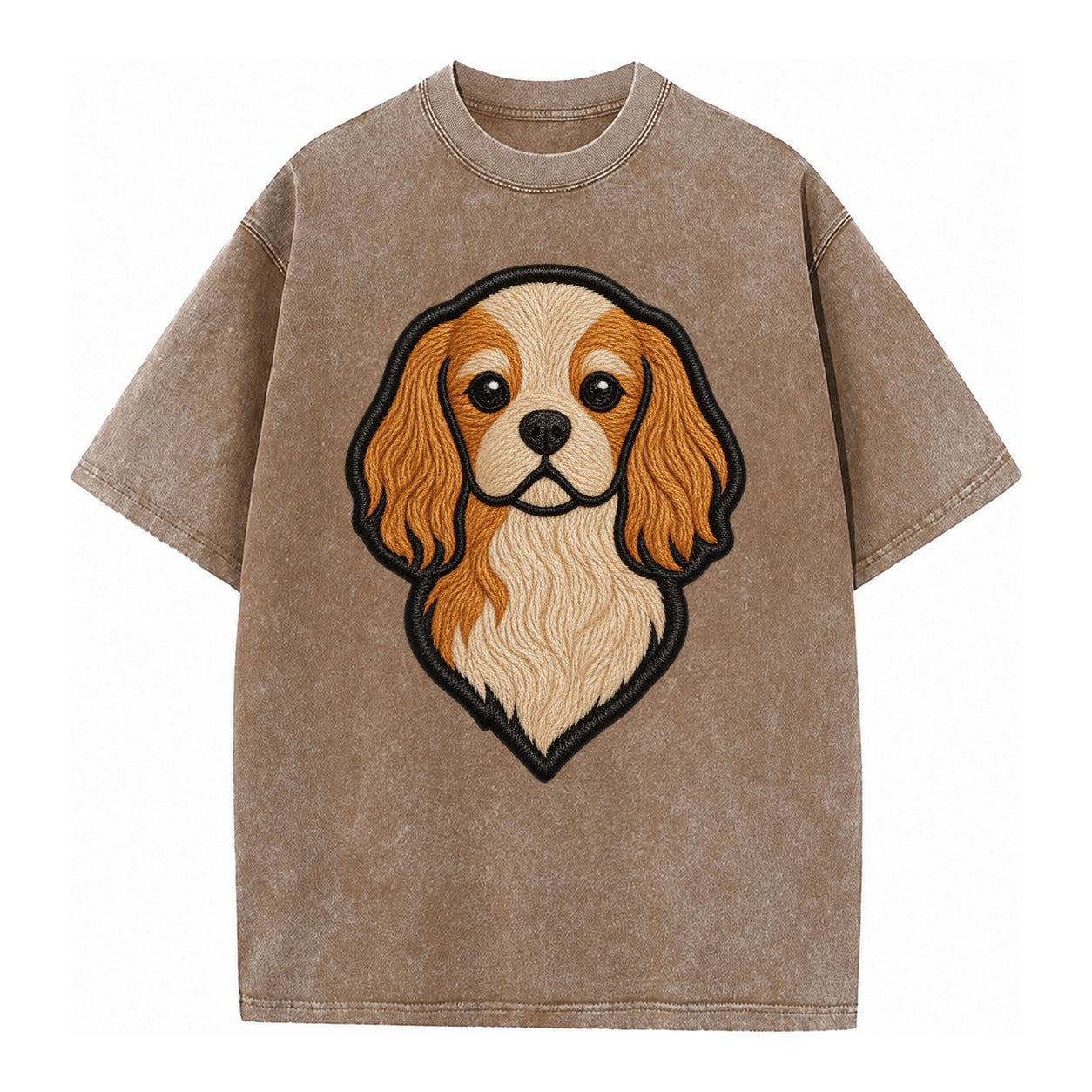 Cavalier King Charles Spaniel - Modern g - Vintage T-shirt – Brown