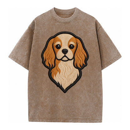 Cavalier King Charles Spaniel - Modern g - Vintage T-shirt – Brown