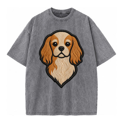 Cavalier King Charles Spaniel - Modern g - Vintage T-shirt – Grey