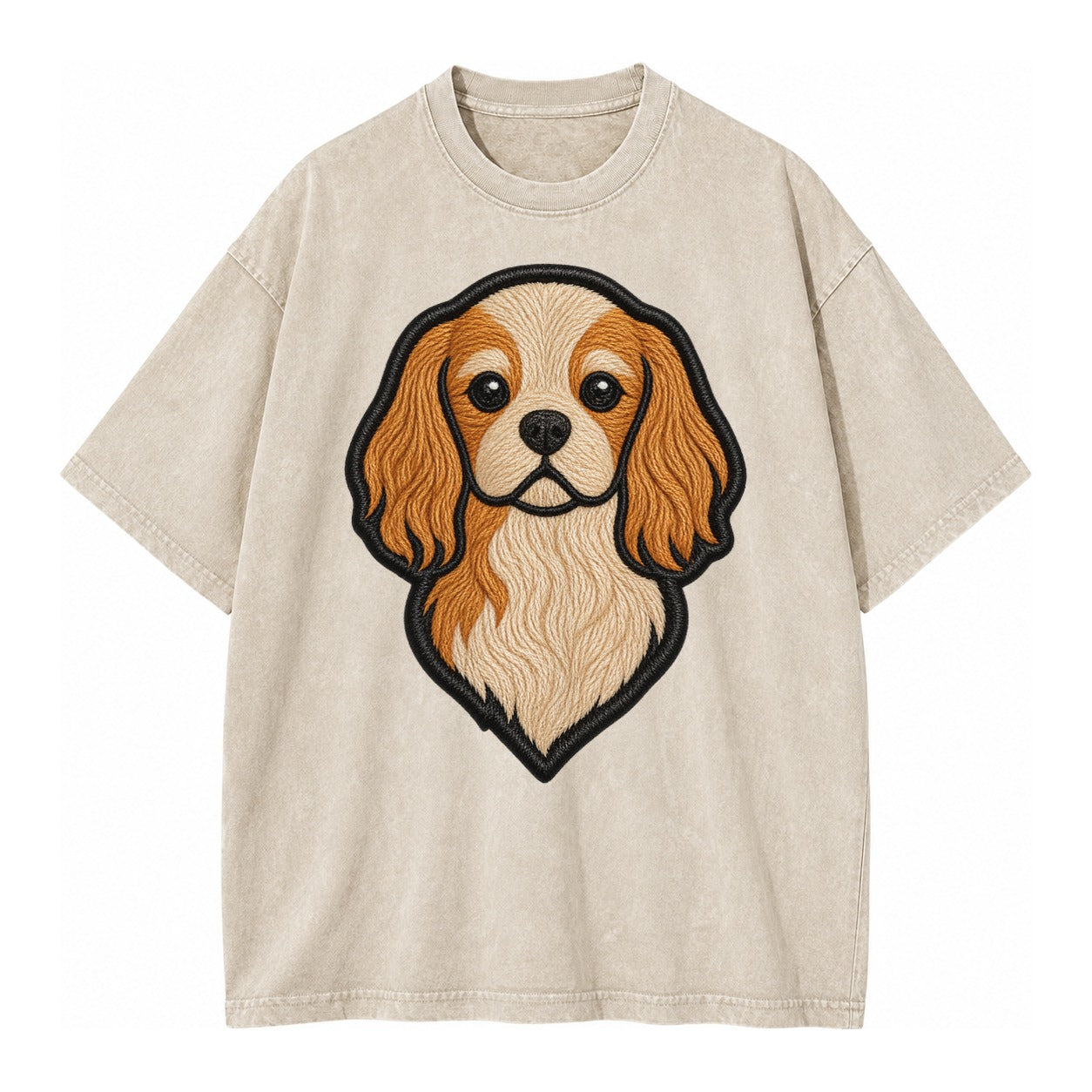 Cavalier King Charles Spaniel - Modern g - Vintage T-shirt – Off White