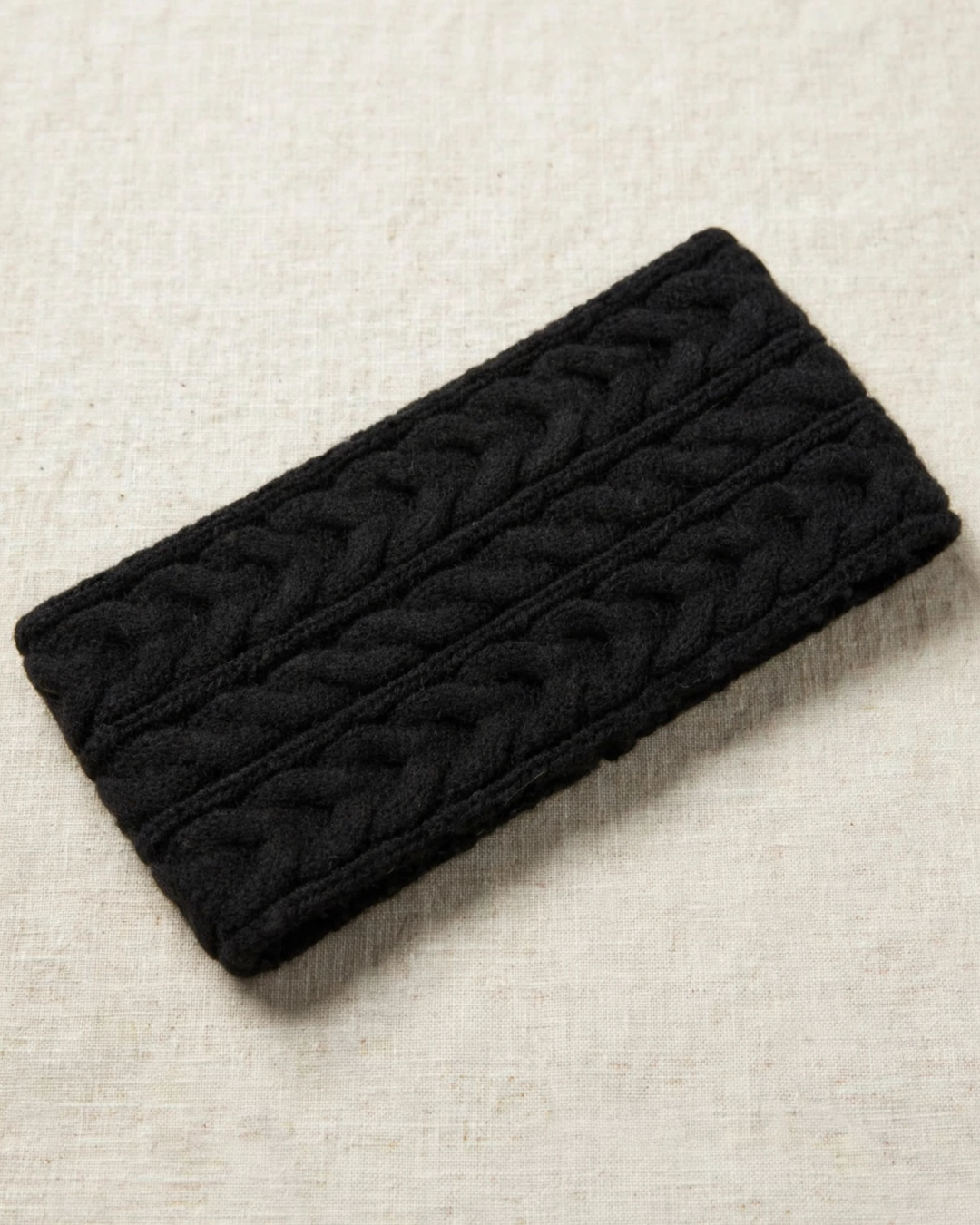 Merino Wool Wide Braided Headband — detail photo showing construction