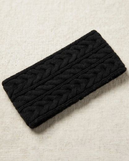 Merino Wool Wide Braided Headband — detail photo showing construction