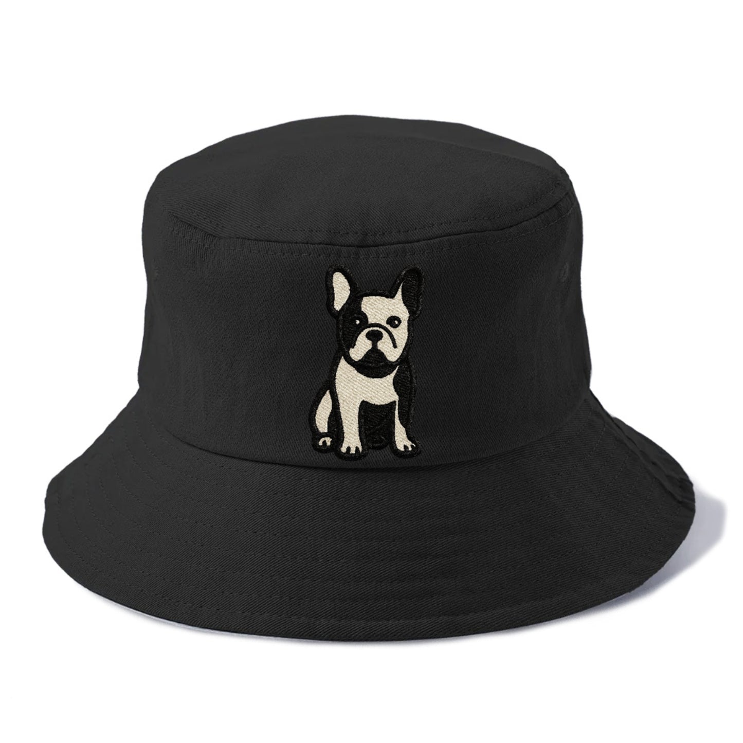 French Bulldog Black And White Tuxedo Pose Hat