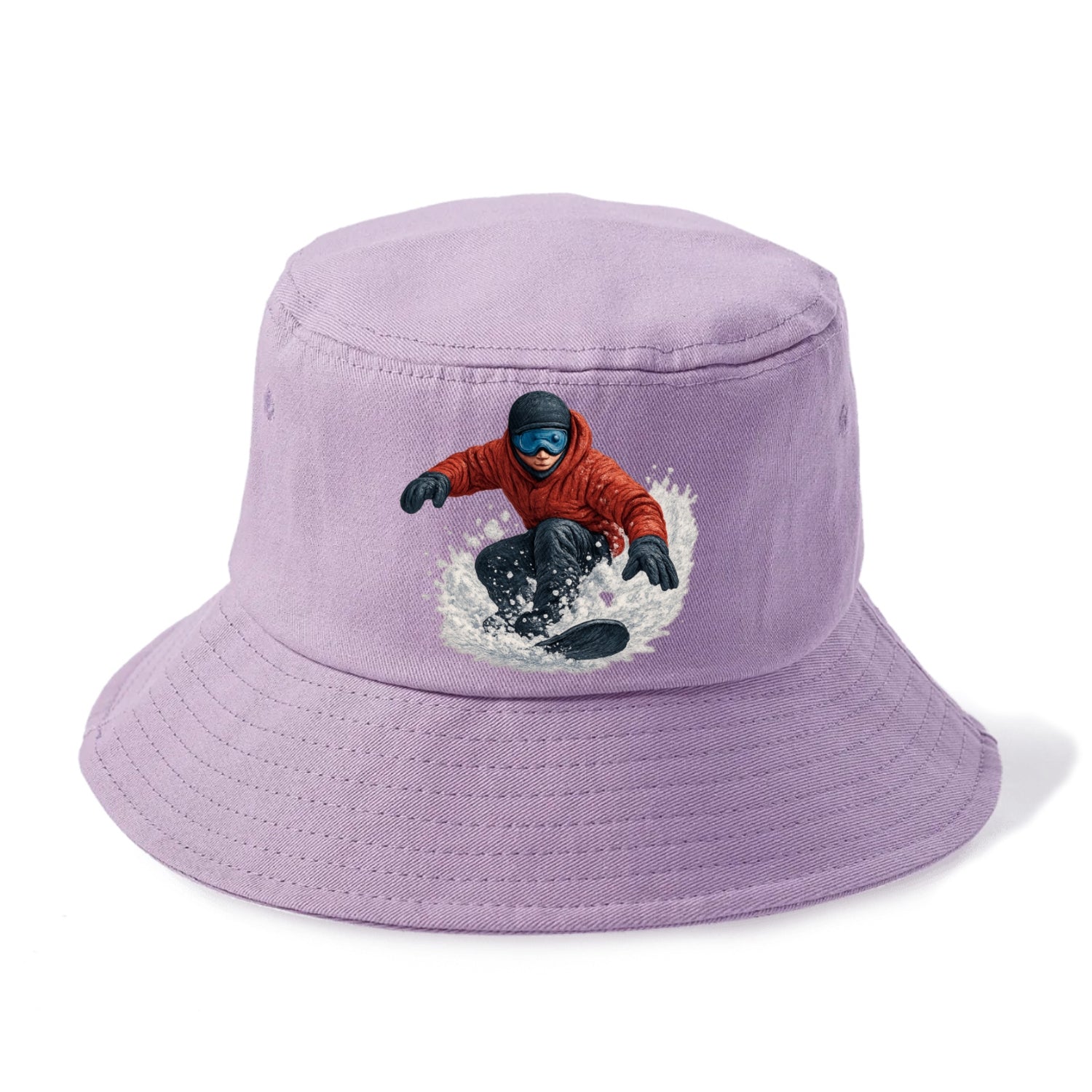 snowboarder carving through fresh powder Hat